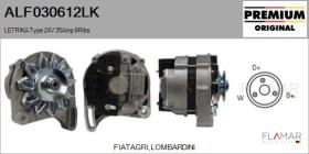 MAHLE ALF030612LK - ALT NUEVO ORIG. LETRIKA Type 24V 35Amp PR6