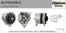 LUCAS ALF910152LC - ALT NUEVO ORIG. LUCAS Type 12V 55Amp PV1