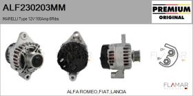 MARELLI ALF230203MM - ALT NUEVO ORIG. MARELLI Type 12V 100Amp PFR6