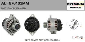 MARELLI ALF670103MM - ALT NUEVO ORIG. MARELLI Type 12V 105Amp PFR6