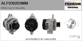 MARELLI ALF030203MM - ALT NUEVO ORIG. MARELLI Type 12V 120Amp PFR6