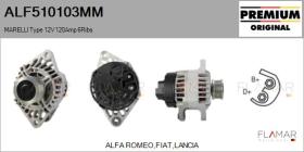 MARELLI ALF510103MM - ALT NUEVO ORIG. MARELLI Type 12V 120Amp PFR6