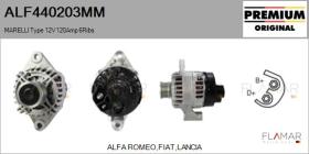 MARELLI ALF440203MM - ALT NUEVO ORIG. MARELLI Type 12V 120Amp PFR6