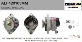 MARELLI ALF420103MM - ALT NUEVO ORIG. MARELLI Type 12V 55Amp PV1
