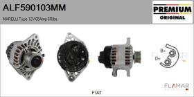 MARELLI ALF590103MM - ALT NUEVO ORIG. MARELLI Type 12V 65Amp PFR6