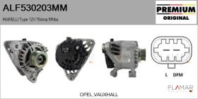 MARELLI ALF530203MM - ALT NUEVO ORIG. MARELLI Type 12V 70Amp PR5