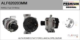MARELLI ALF620203MM - ALT NUEVO ORIG. MARELLI Type 12V 90Amp