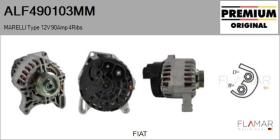 MARELLI ALF490103MM - ALT NUEVO ORIG. MARELLI Type 12V 90Amp PR4