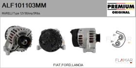 MARELLI ALF101103MM - ALT NUEVO ORIG. MARELLI Type 12V 90Amp PR5
