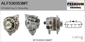 MITSUBISHI ALF530353MT - ALT NUEVO ORIG. MITSUBISHI Type 12V 105Amp PR4