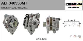 MITSUBISHI ALF340353MT - ALT NUEVO ORIG. MITSUBISHI Type 12V 110Amp PR7