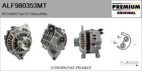 MITSUBISHI ALF980353MT - ALT NUEVO ORIG. MITSUBISHI Type 12V 120Amp PR6