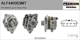 MITSUBISHI ALF440353MT - ALT NUEVO ORIG. MITSUBISHI Type 12V 120Amp PR7