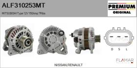 MITSUBISHI ALF310253MT - ALT NUEVO ORIG. MITSUBISHI Type 12V 150Amp PFR7
