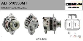 MITSUBISHI ALF510353MT - ALT NUEVO ORIG. MITSUBISHI Type 12V 75Amp DP2