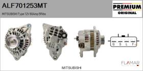 MITSUBISHI ALF701253MT - ALT NUEVO ORIG. MITSUBISHI Type 12V 80Amp PR5