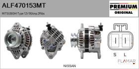 MITSUBISHI ALF470153MT - ALT NUEVO ORIG. MITSUBISHI Type 12V 90Amp DP2