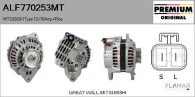 MITSUBISHI ALF770253MT - ALT NUEVO ORIG. MITSUBISHI Type 12V 90Amp PR4