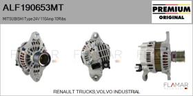 MITSUBISHI ALF190653MT - ALT NUEVO ORIG. MITSUBISHI Type 24V 110Amp PR10