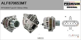 MITSUBISHI ALF870653MT - ALT NUEVO ORIG. MITSUBISHI Type 24V 120Amp 12Ribs