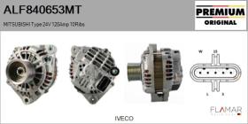 MITSUBISHI ALF840653MT - ALT NUEVO ORIG. MITSUBISHI Type 24V 120Amp PR10