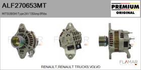 MITSUBISHI ALF270653MT - ALT NUEVO ORIG. MITSUBISHI Type 24V 130Amp 8Ribs