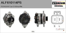 POONGSUNG ALF610114PS - ALT NUEVO ORIG. POONGSUNG Type 12V 80Amp 4Ribs