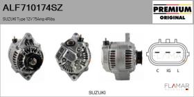 SUZUKI ALF710174SZ - ALT NUEVO ORIG. SUZUKI Type 12V 75Amp PR4