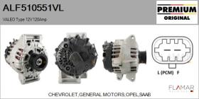 VALEO ALF510551VL - ALT NUEVO ORIG. VALEO Type 12V