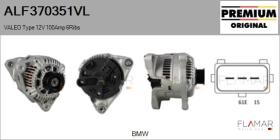 VALEO ALF370351VL - ALT NUEVO ORIG. VALEO Type 12V 100Amp PR6
