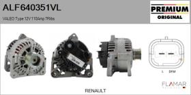 VALEO ALF640351VL - ALT NUEVO ORIG. VALEO Type 12V 110Amp 7Ribs