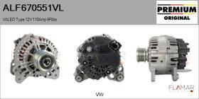 VALEO ALF670551VL - ALT NUEVO ORIG. VALEO Type 12V 110Amp PFR6