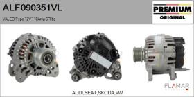 VALEO ALF090351VL - ALT NUEVO ORIG. VALEO Type 12V 110Amp PFR6