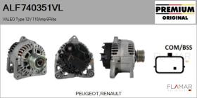 VALEO ALF740351VL - ALT NUEVO ORIG. VALEO Type 12V 110Amp PFR6