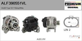 VALEO ALF390551VL - ALT NUEVO ORIG. VALEO Type 12V 110Amp PFR6
