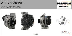 VALEO ALF760351VL - ALT NUEVO ORIG. VALEO Type 12V 115Amp 6Ribs