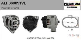 VALEO ALF360051VL - ALT NUEVO ORIG. VALEO Type 12V 120Amp