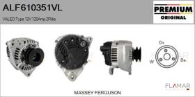 VALEO ALF610351VL - ALT NUEVO ORIG. VALEO Type 12V 120Amp 2Ribs
