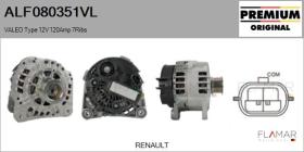 VALEO ALF080351VL - ALT NUEVO ORIG. VALEO Type 12V 120Amp 7Ribs