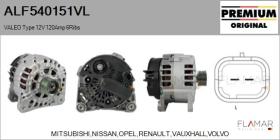 VALEO ALF540151VL - ALT NUEVO ORIG. VALEO Type 12V 120Amp PFR6