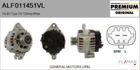 VALEO ALF011451VL - ALT NUEVO ORIG. VALEO Type 12V 120Amp PFR6