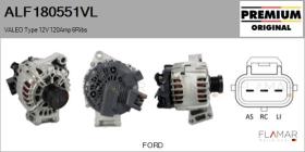 VALEO ALF180551VL - ALT NUEVO ORIG. VALEO Type 12V 120Amp PFR6