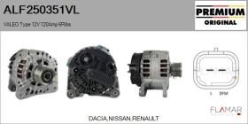 VALEO ALF250351VL - ALT NUEVO ORIG. VALEO Type 12V 120Amp PFR6