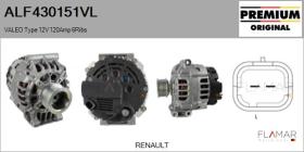 VALEO ALF430151VL - ALT NUEVO ORIG. VALEO Type 12V 120Amp PR6