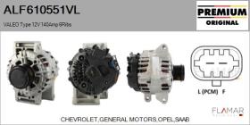 VALEO ALF610551VL - ALT NUEVO ORIG. VALEO Type 12V 140Amp