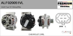 VALEO ALF020051VL - ALT NUEVO ORIG. VALEO Type 12V 140Amp PFR6