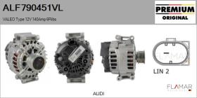 VALEO ALF790451VL - ALT NUEVO ORIG. VALEO Type 12V 140Amp PFR6