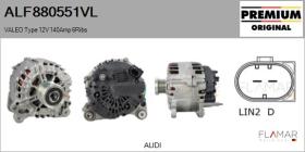 VALEO ALF880551VL - ALT NUEVO ORIG. VALEO Type 12V 140Amp PFR6