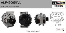 VALEO ALF450051VL - ALT NUEVO ORIG. VALEO Type 12V 140Amp PR6