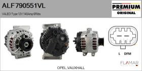 VALEO ALF790551VL - ALT NUEVO ORIG. VALEO Type 12V 140Amp PR6